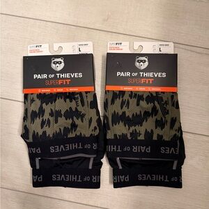 Pair of Thieves SuperFit Men's Boxer Briefs - Black and Green